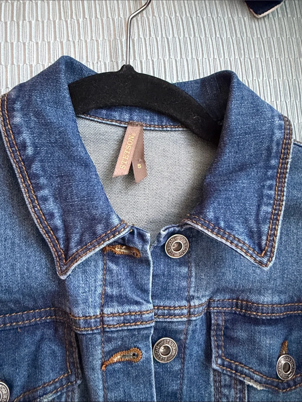 Stetson Blue Denim Dress with Contrast Stitching - Picture 2 of 3